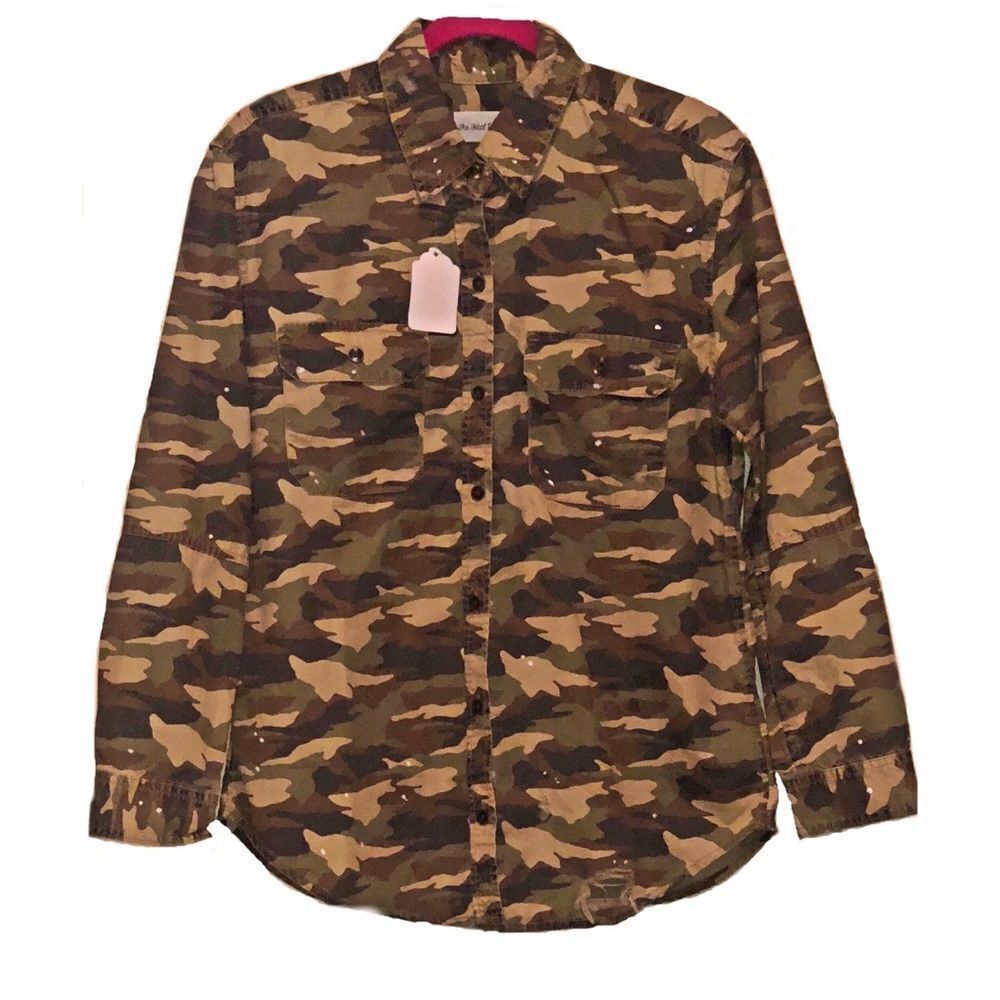 Camo Upcycled Shirt W/ Voodoo Tongues Patch - Picture 5 of 5